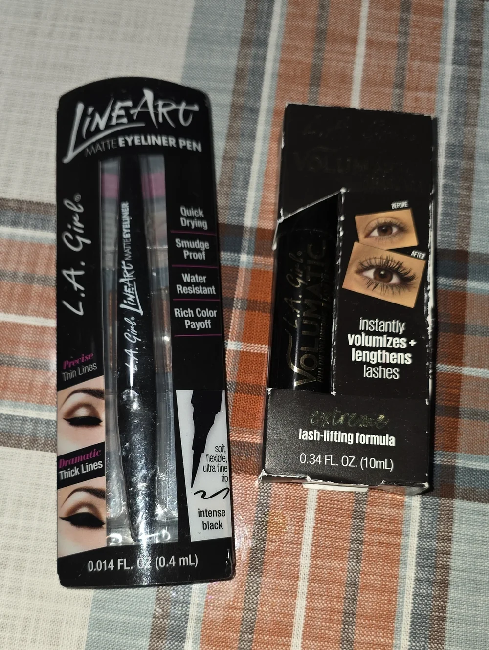 L.A. Girl Volumatic Mascara Extreme Lash-lifting Formula & Line Art Eyeliner Pen